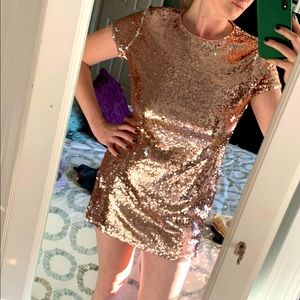 Pink sequin Mini dress